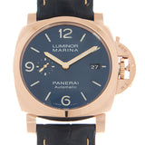 Panerai Luminor Marina Goldtech Niebieski 44 mm Złoto różowe PAM01112