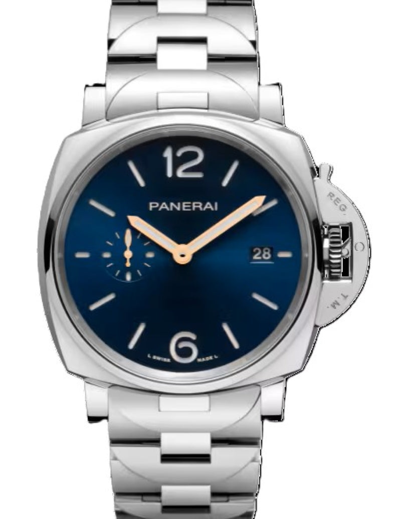 Panerai Luminor Due Niebieski 42 mm Stal PAM01124