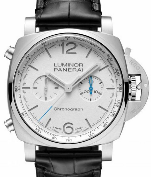 Panerai Luminor Chrono Biały 44 mm Stal