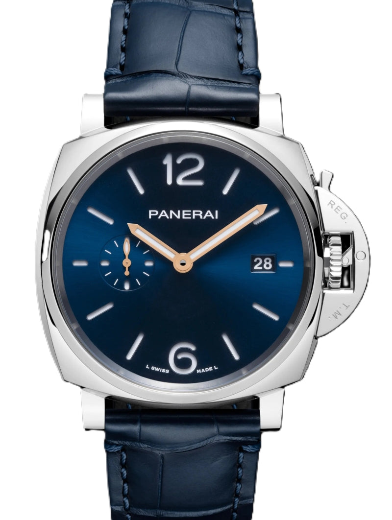 Panerai Luminor Due Niebieski 42 mm Stal PAM01274