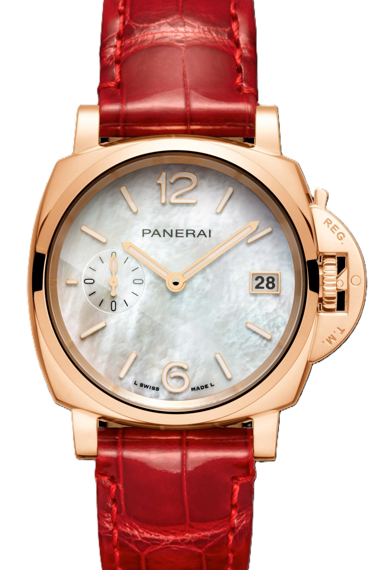 Panerai Luminor Due Goldtech Madreperla Masa perłowa 38 mm Złoto różowe PAM01280