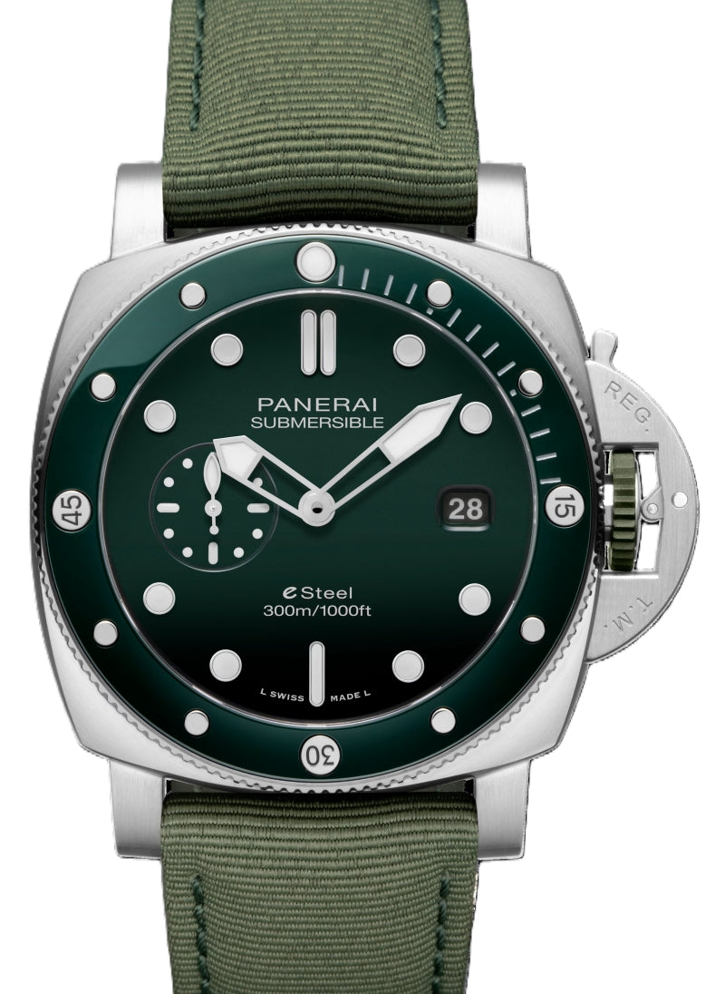Panerai Submersible QuarantaQuattro Zielony 44 mm Stal PAM01287
