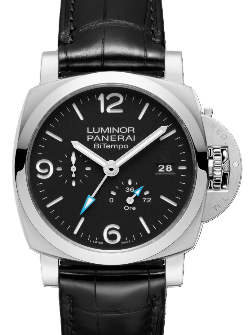 Panerai Luminor BiTempo Czarny 44 mm Stal PAM01360