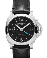 Panerai Luminor Quaranta BiTempo Czarny 40 mm Stal PAM01365
