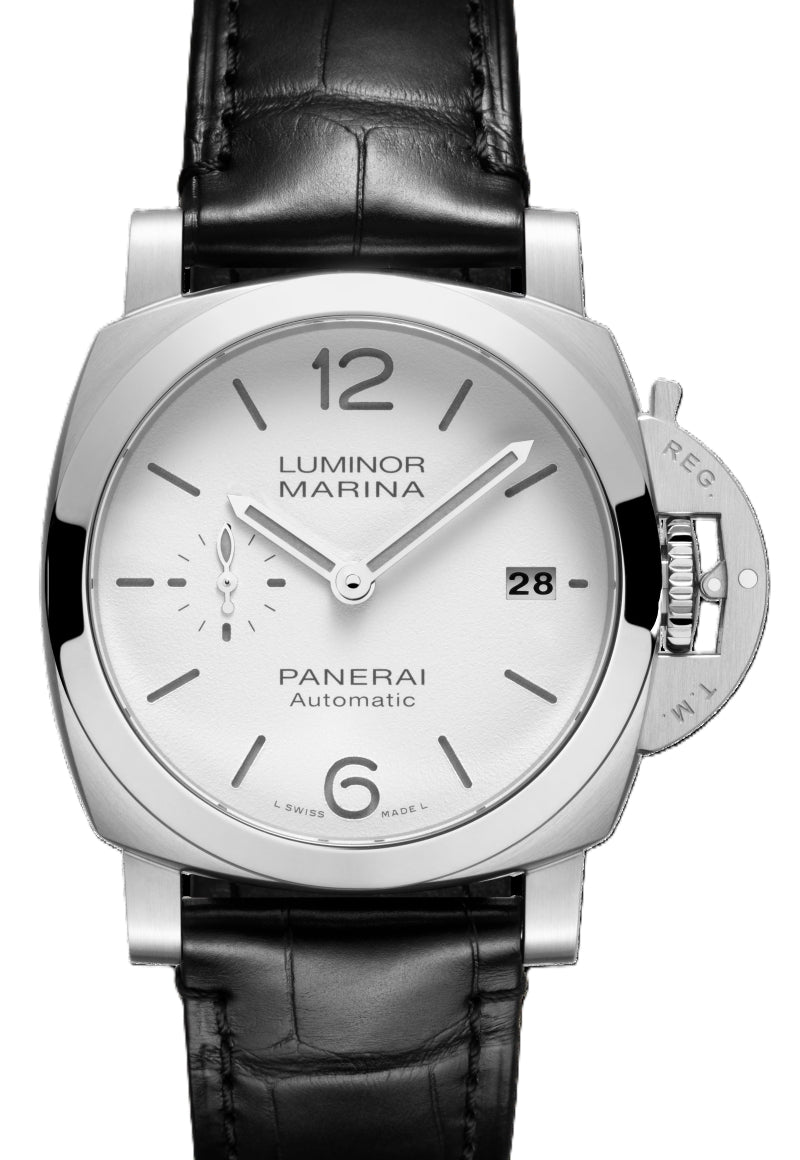 Panerai Luminor Quaranta Biały 40 mm Stal PAM01371