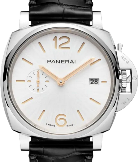 Panerai Luminor Due Biały 42 mm Stal