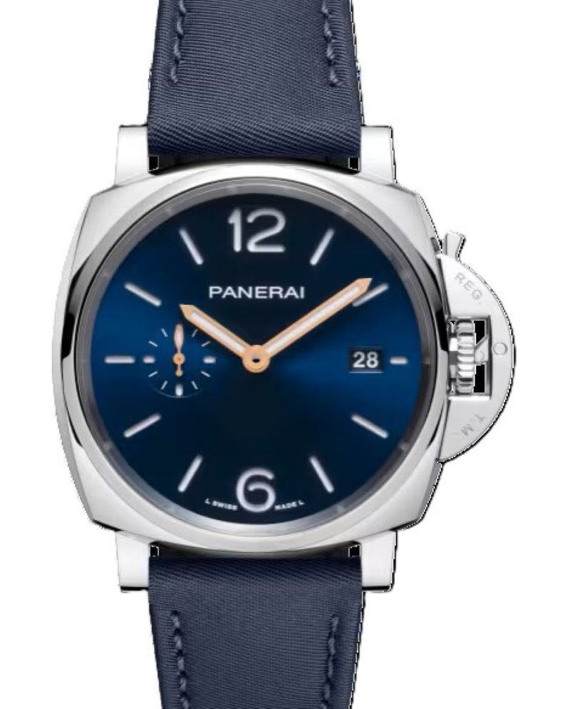 Panerai Luminor Due Niebieski 42 mm Stal PAM01429