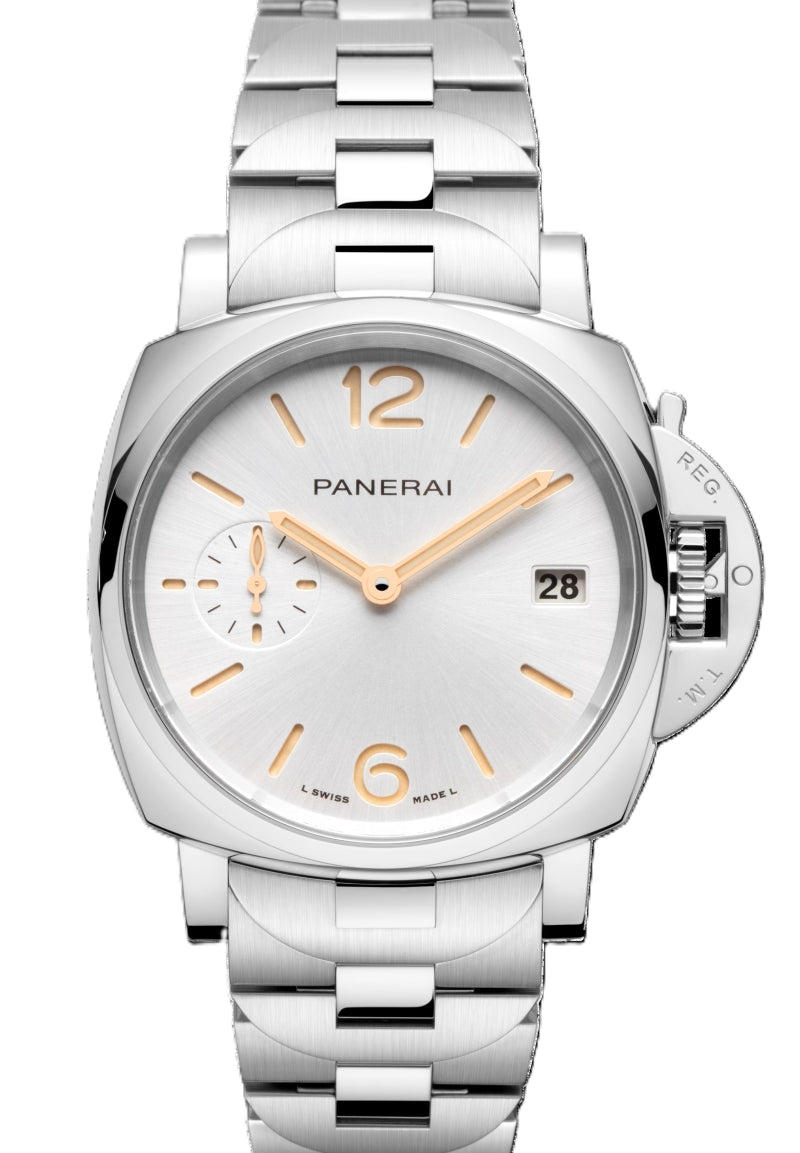 Panerai Luminor Due Biały 38 mm Stal PAM01508