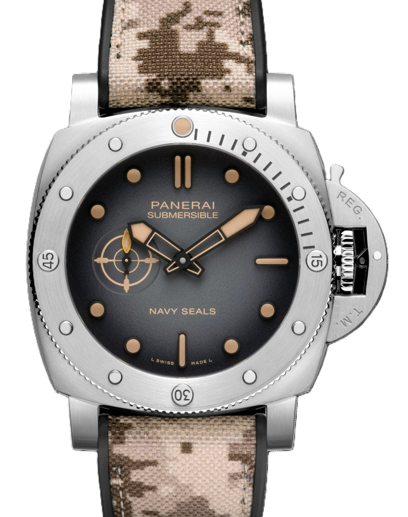 Panerai Submersible Quarantaquattro Czarny 44 mm Stal PAM01518