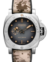 Panerai Submersible Quarantaquattro Czarny 44 mm Stal PAM01518