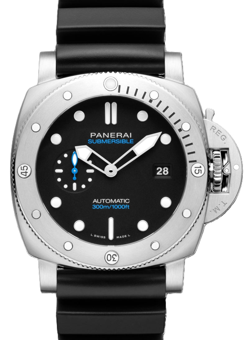 Panerai Submersible Quarantaquattro Czarny 44 mm Stal PAM01596