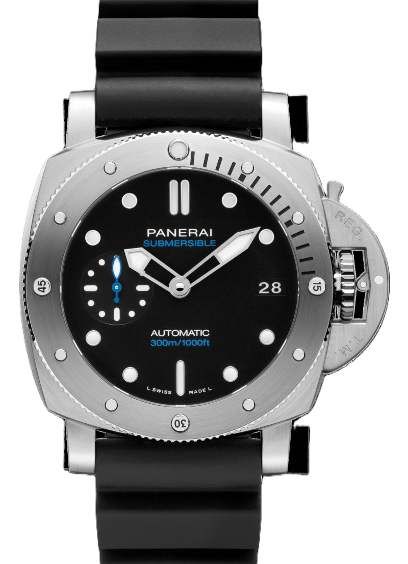 Panerai Submersible Czarny 42 mm Stal PAM02973