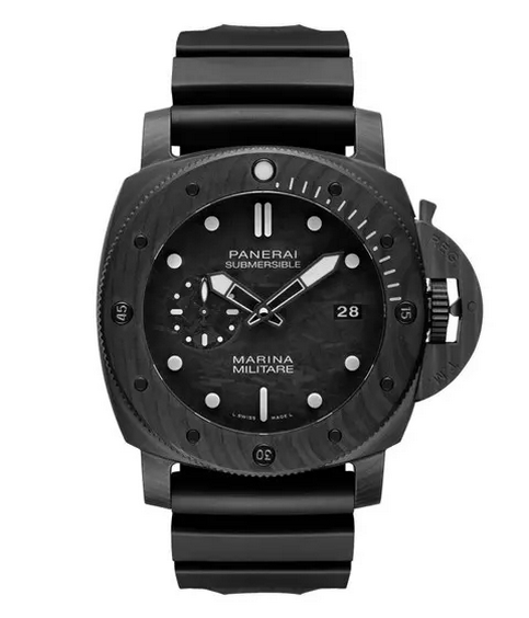 Panerai Submersible Marina Militare Carbotech Czarny 47 mm Włókno węglowe