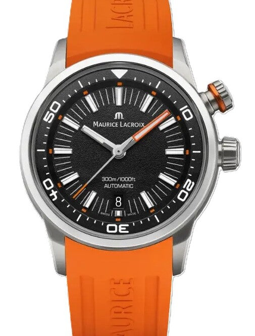 Maurice Lacroix Pontos Czarny 42 mm Stal PT6248-SS00L-330-J