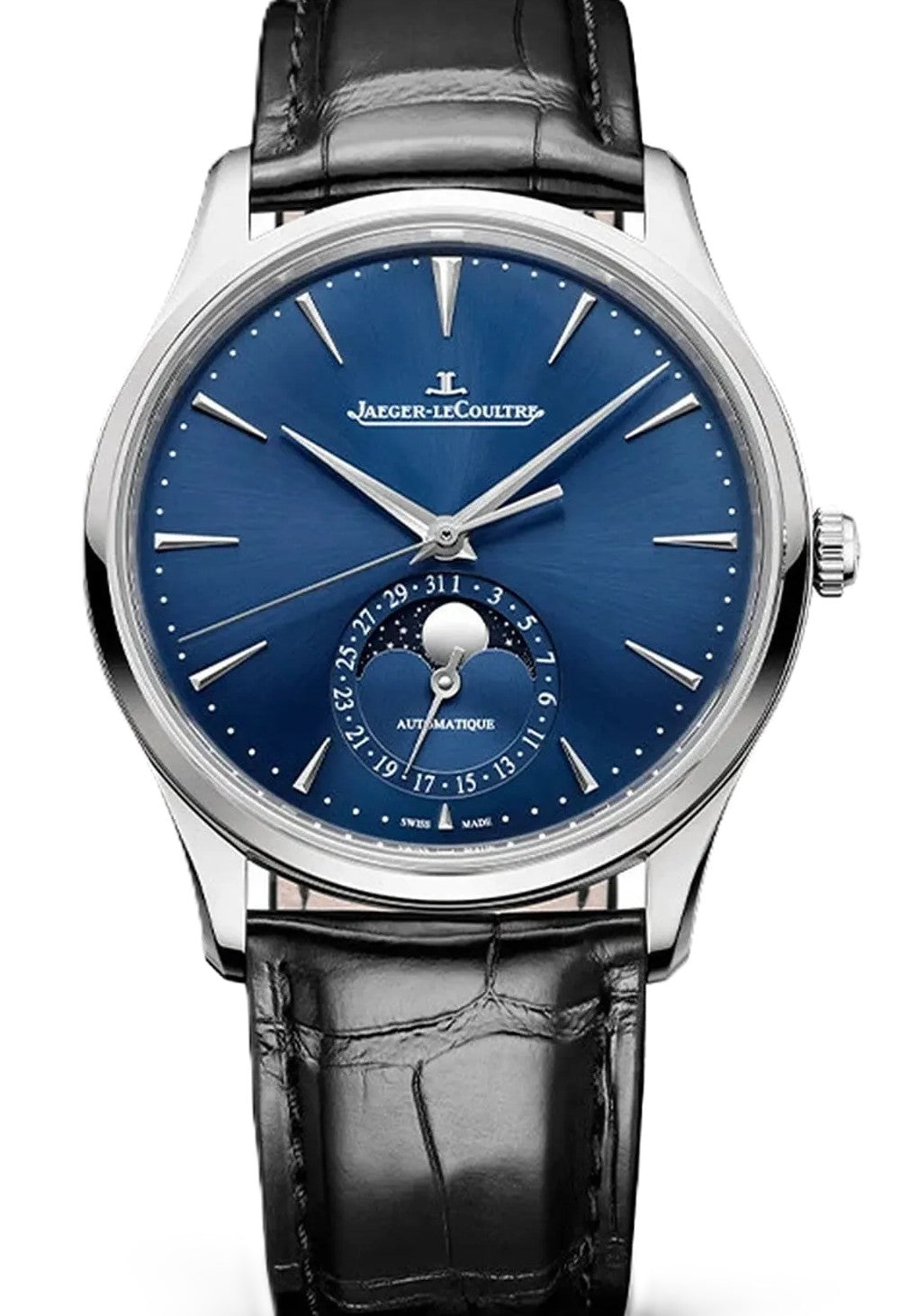 Jaeger-LeCoultre Master Ultra Thin Moon Niebieski 39 mm Stal Q1368480