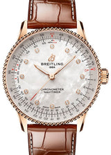 Breitling Navitimer Biały 36mm Złoto czerwone R17327211A1P1