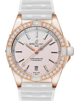 Breitling Chronomat Biały 38 mm Złoto różowe R17356531G1S1