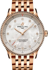 Breitling Navitimer Masa perłowa 32 mm Złoto czerwone R77320E61A1R1