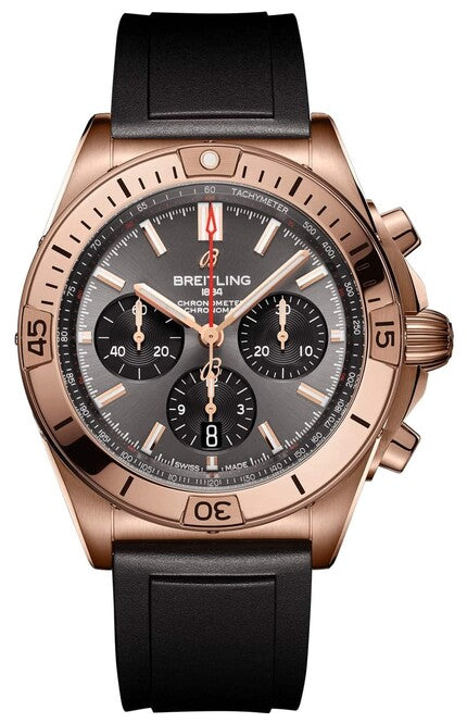 Breitling Chronomat Zielony 42mm zloto czerwone