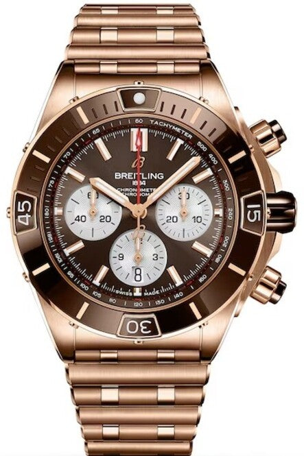 Breitling Chronomat Brąz 44mm Zloto czerwone RB0136E31Q1R1