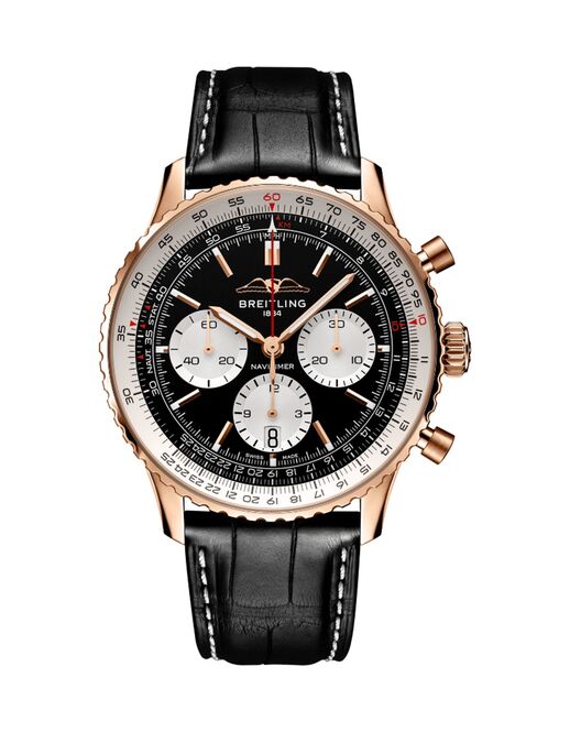 Breitling Navitimer 1 B01 Czarny 43mm Zloto czerwone RB0138211B1P1