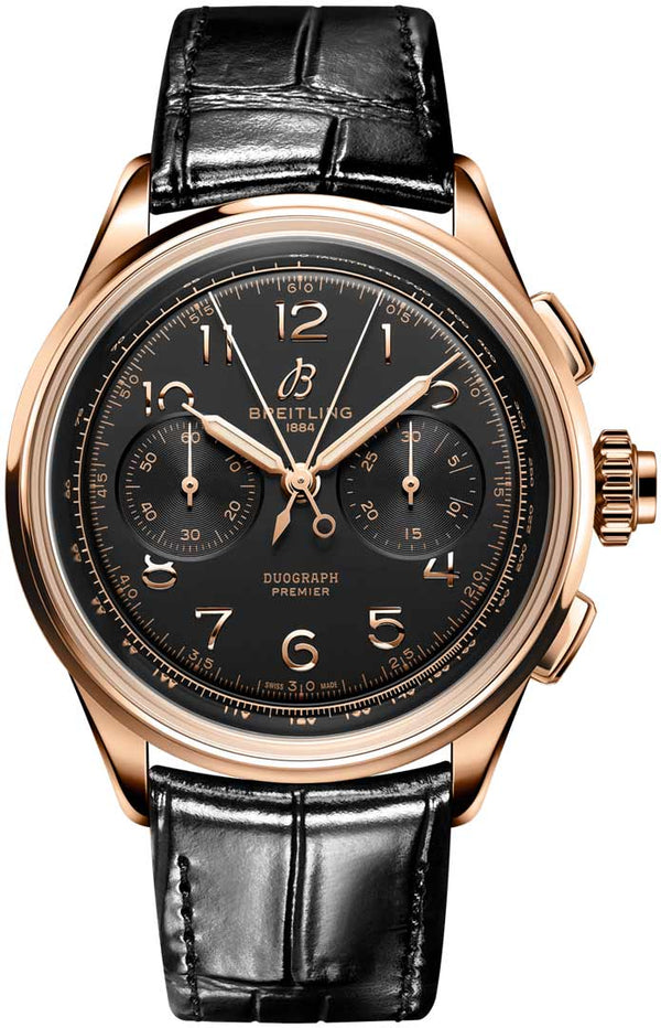 Breitling Premier Czarny 42mm Zloto czerwone RB1510251B1P1