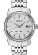 King Seiko Biały 38 mm Stal SJE089J1