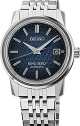 King Seiko Niebieski 38 mm Stal SJE105J1