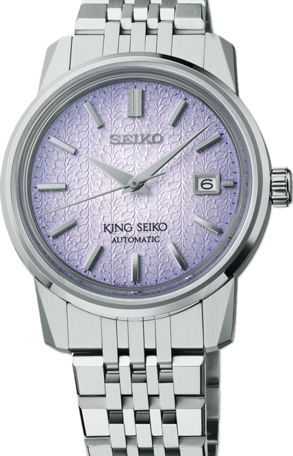 King Seiko Fioletowy 38 mm Stal SJE107J1