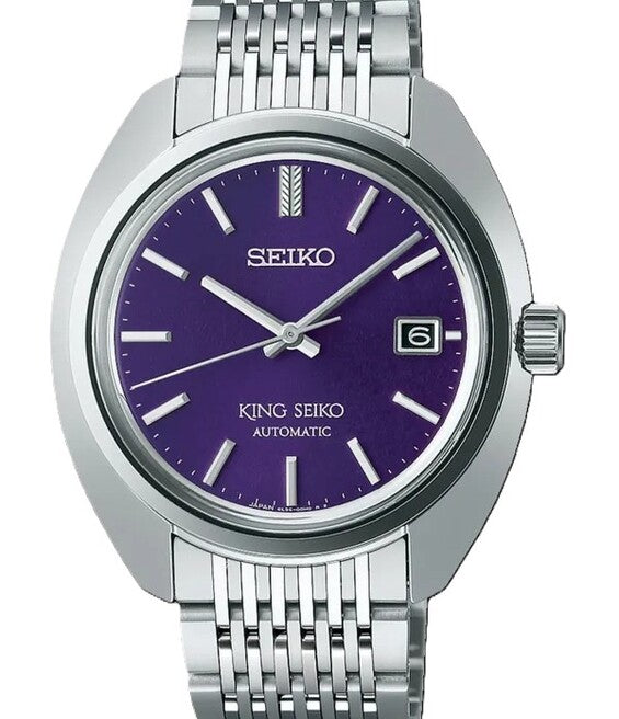 King Seiko Fioletowy 39 mm Stal SJE111J1