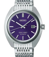 King Seiko Fioletowy 39 mm Stal SJE111J1
