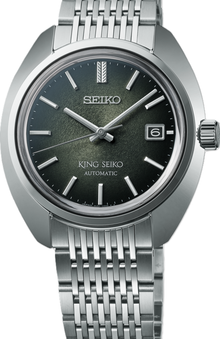 King Seiko Zielony 39 mm Stal SJE113J1