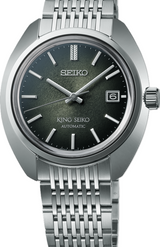 King Seiko Zielony 39 mm Stal SJE113J1
