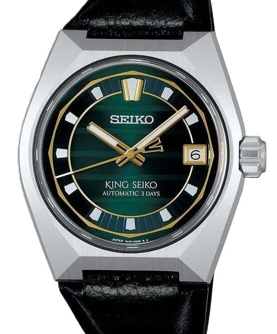 King Seiko VANAC Zielony 41 mm Stal SLA095J1