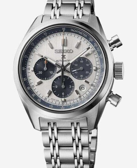 Seiko Prospex SPEEDTIMER Srebrny 42 mm Stal SRQ047J1