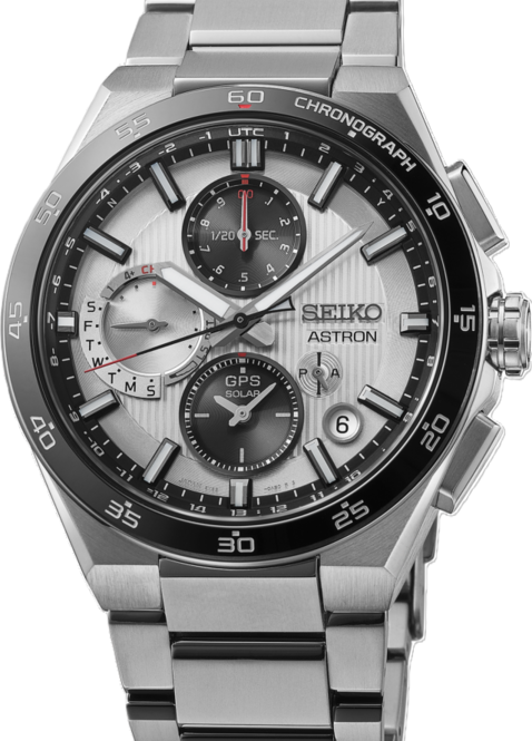 Seiko Astron Srebrny 43 mm Tytan SSH153J1