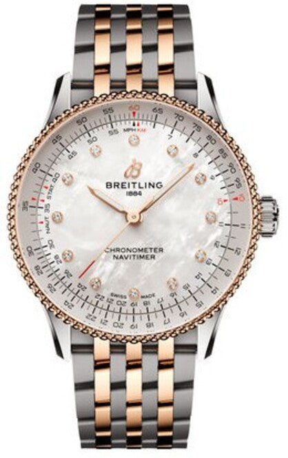 Breitling Navitimer Szampazski 36mm zloto/Stal