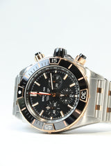Breitling Super Chronomat Czarny 44mm Zloto/Stal UB0136251B1S1