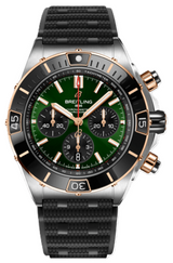 Breitling Chronomat Zielony 44mm Zloto/Stal UB0136251L1S1