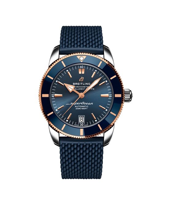 Breitling Superocean Heritage II Niebieski 42mm zloto/Stal