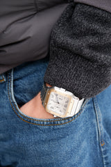 Cartier Santos Srebrny 43 mm Złoto/Stal W2SA0008