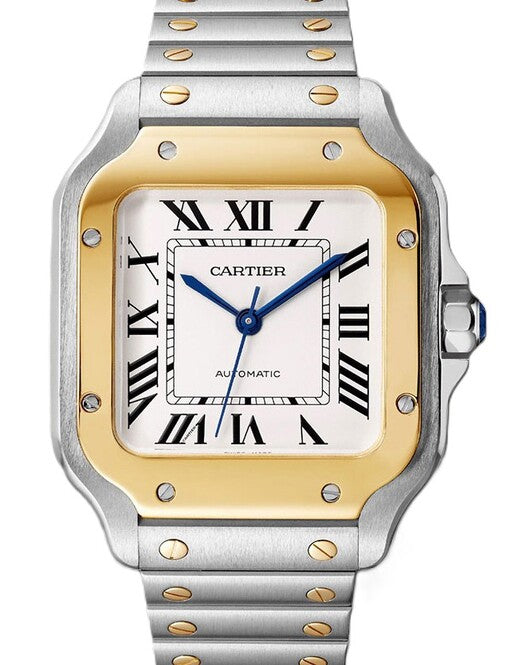 Cartier Santos Srebrny 35.1 mm Zloto/Stal W2SA0016