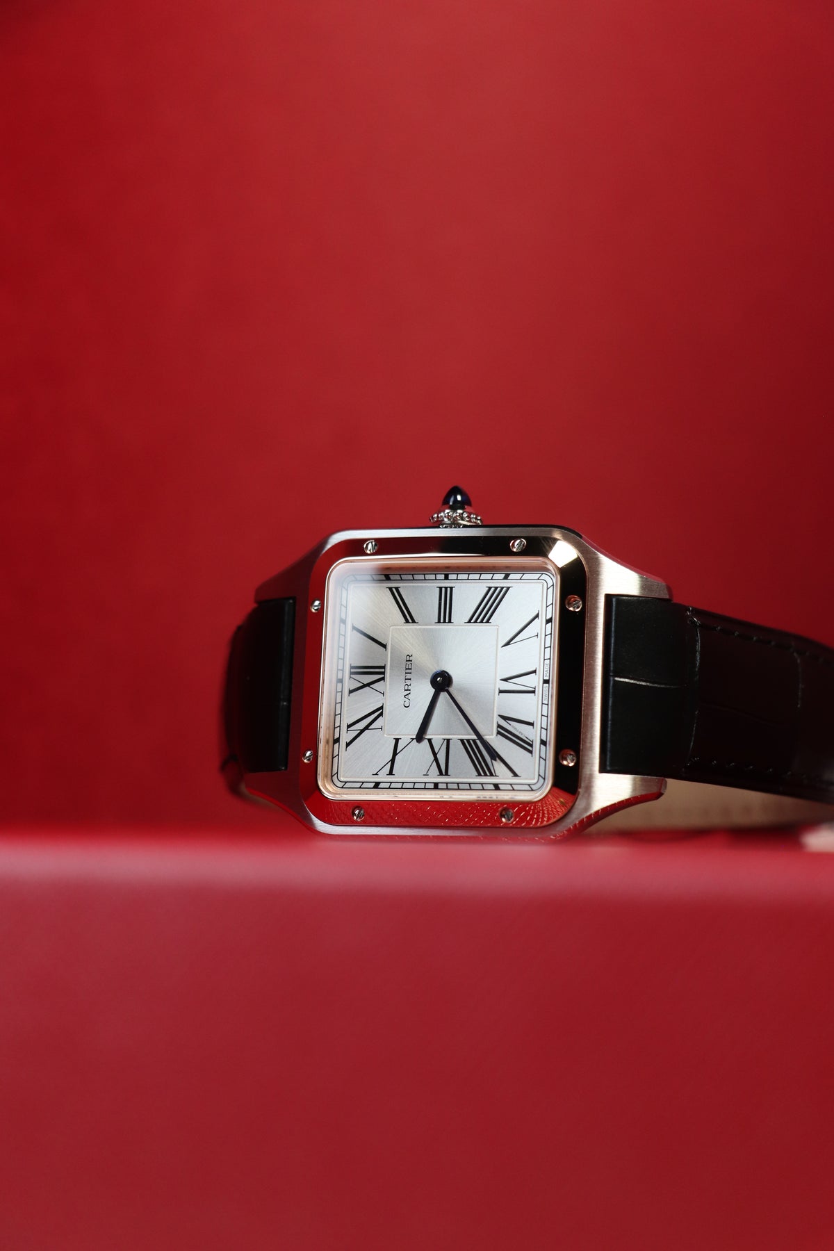 Cartier Santos Dumont Srebrny 44 mm Stal W2SA0037