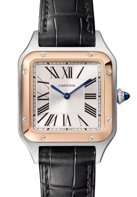 Cartier Santos Srebrny 38 mm Stal W2SA0038