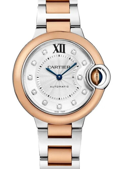 Cartier Ballon Bleu Srebrny 33 mm Złoto/Stal W3BB0021