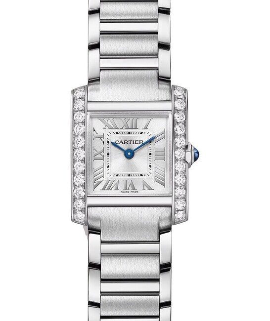 Cartier Tank Française Srebrny 26 mm Stal W4TA0029