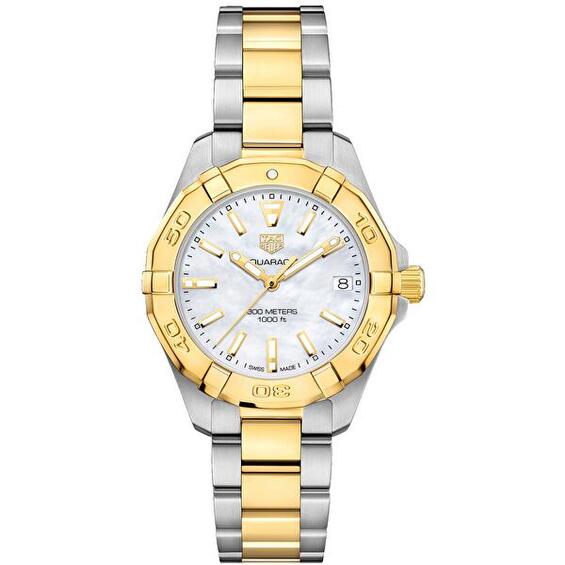 TAG Heuer Aquaracer Lady Masa perłowa 32 mm Złoto/Stal