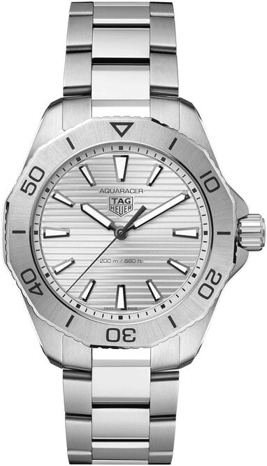 TAG Heuer Aquaracer Biały 40 mm Stal