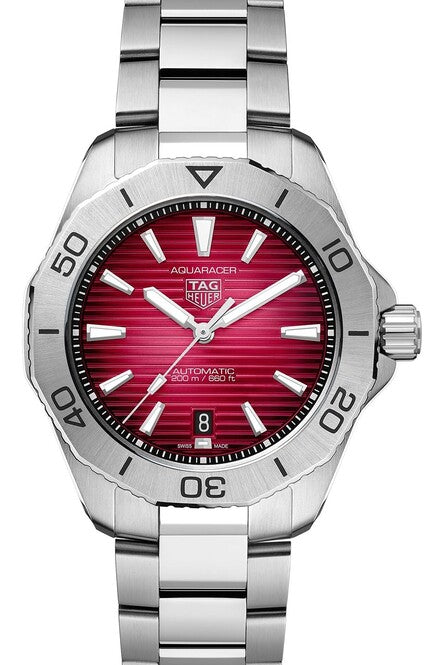 TAG Heuer Aquaracer Czerwony 40 mm Stal