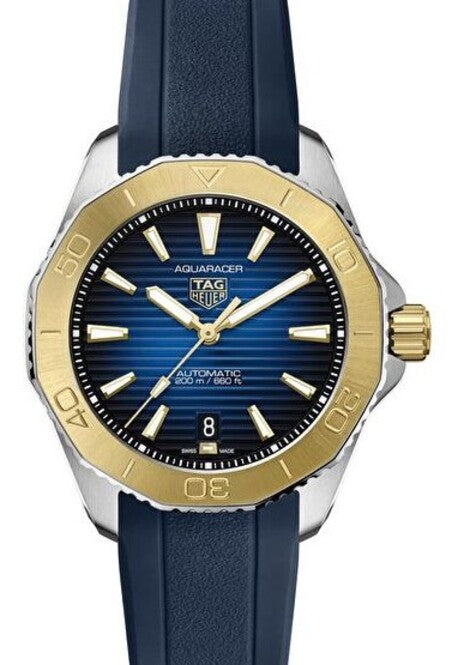 TAG Heuer Aquaracer Niebieski 40 mm Złoto/Stal